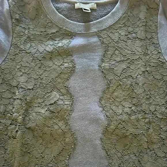 J. Crew Sweatshirt with Lace size Small - Picture 2 of 2